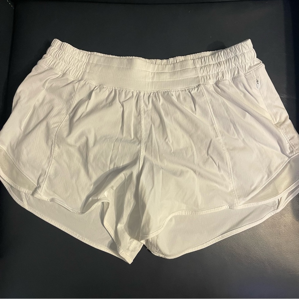 Lululemon hotty hot white shorts size 10 tall